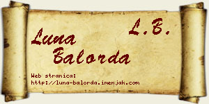 Luna Balorda vizit kartica